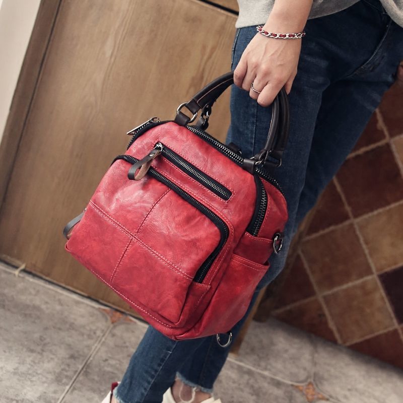 Leather Work Womens Backpack - Women's Backpack 2026 Vintage Soft Leather