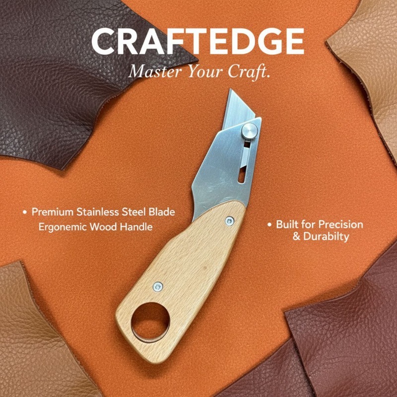 Trapezoid Stainless Steel Leat - Leatherwork Projects ulasan dan harga