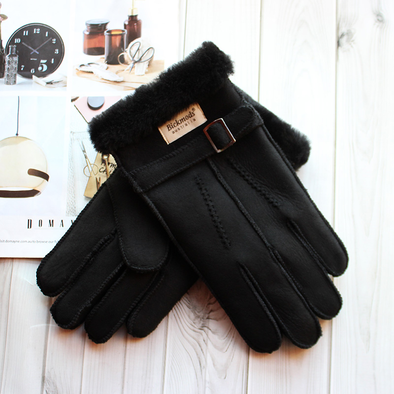 Sheepskin Fur Gloves Men's Thi - Leather Work Winter Gloves ulasan dan harga