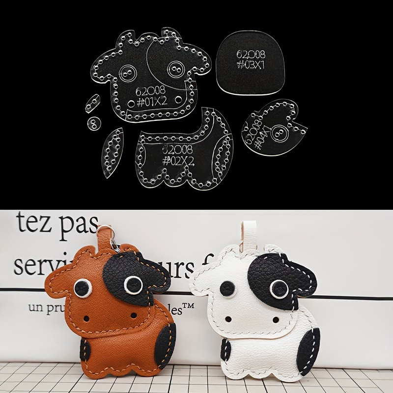 7pcs/set Cute Cartoon Cow Acry - Leatherwork Tools ulasan dan harga