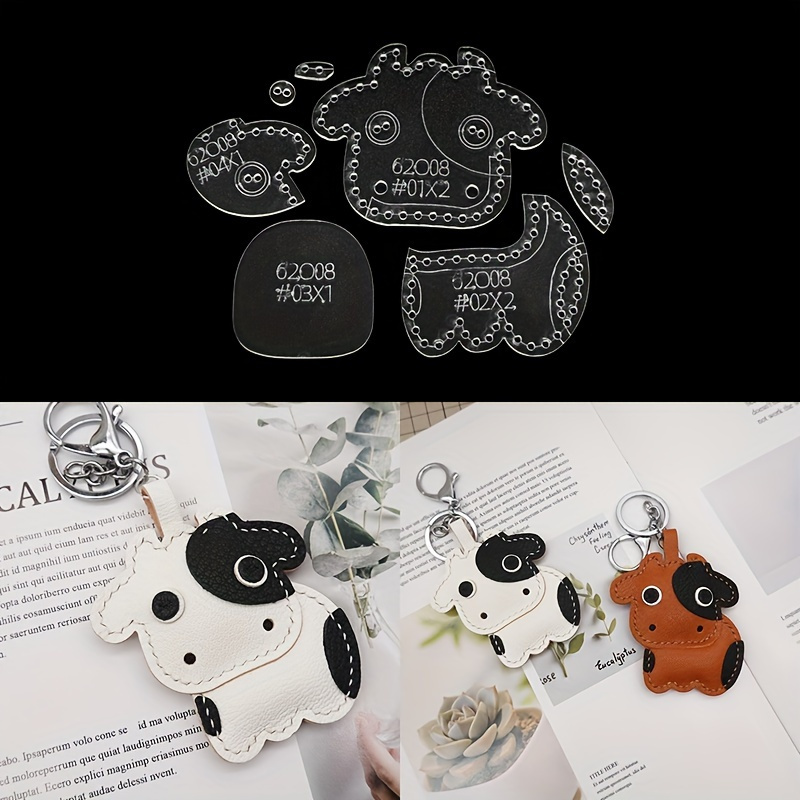 7pcs/set Cute Cartoon Cow Acry - Leatherwork Tools ulasan dan harga