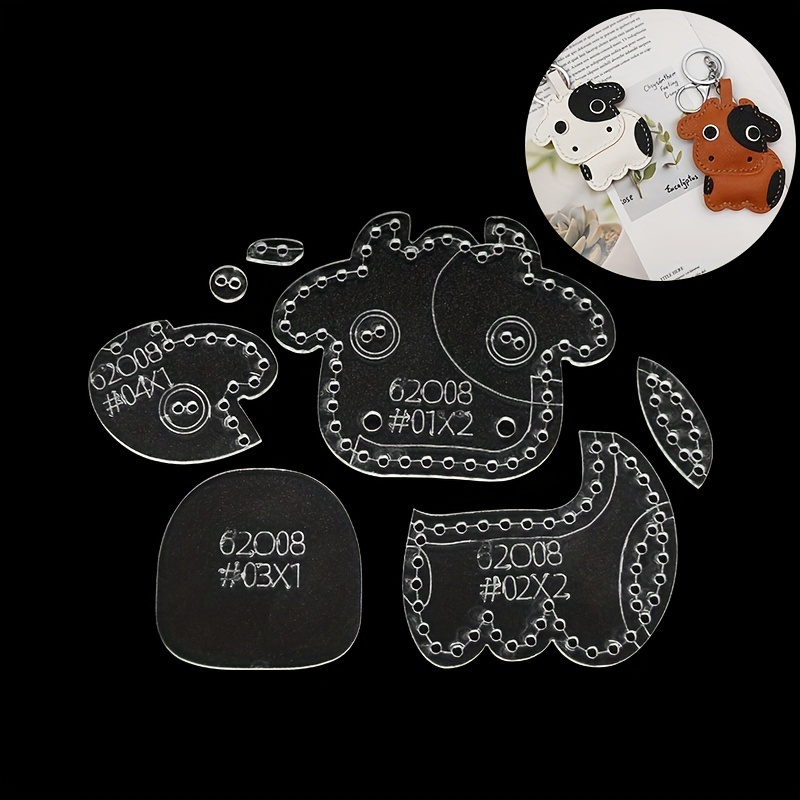 7pcs/set Cute Cartoon Cow Acry - Leatherwork Tools ulasan dan harga