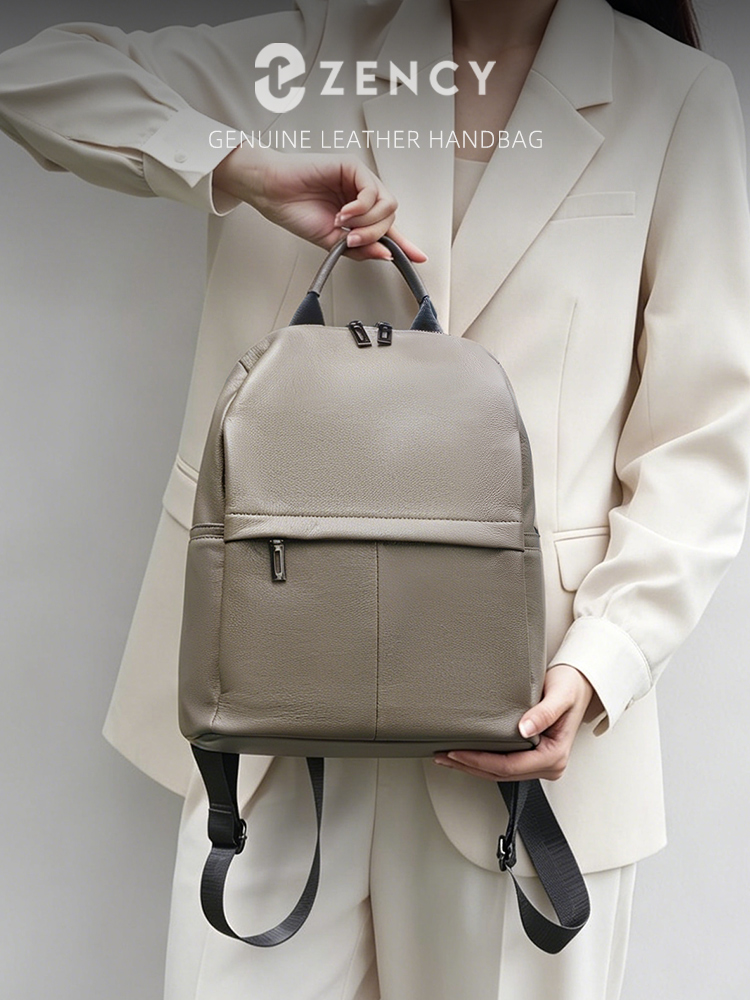 Zency Stylish Genuine Leather  - Leather Work Womens Backpack ulasan dan harga