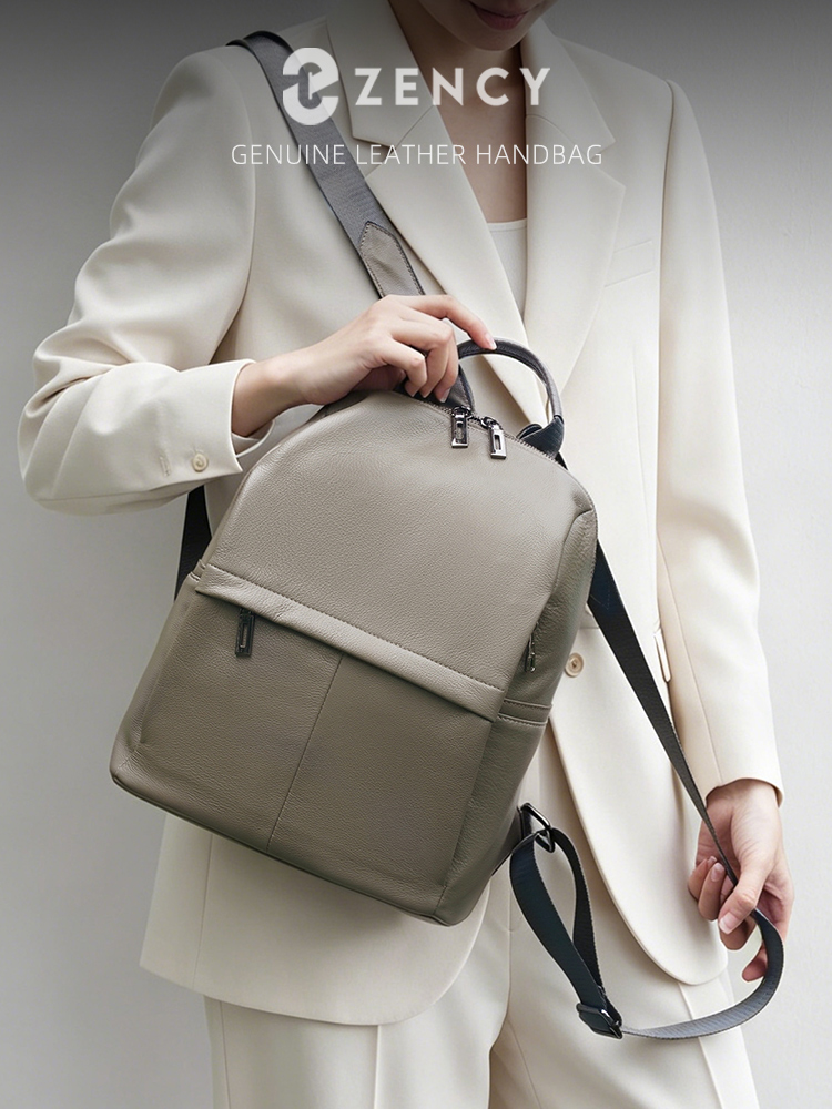 Zency Stylish Genuine Leather  - Leather Work Womens Backpack ulasan dan harga