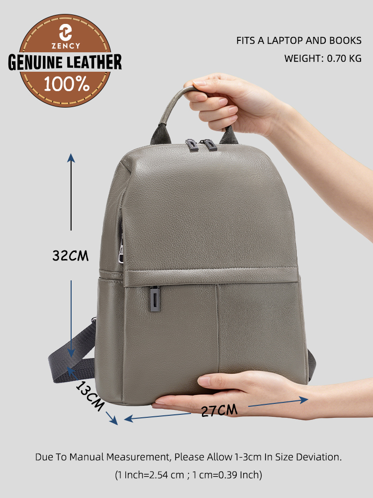 Zency Stylish Genuine Leather  - Leather Work Womens Backpack ulasan dan harga