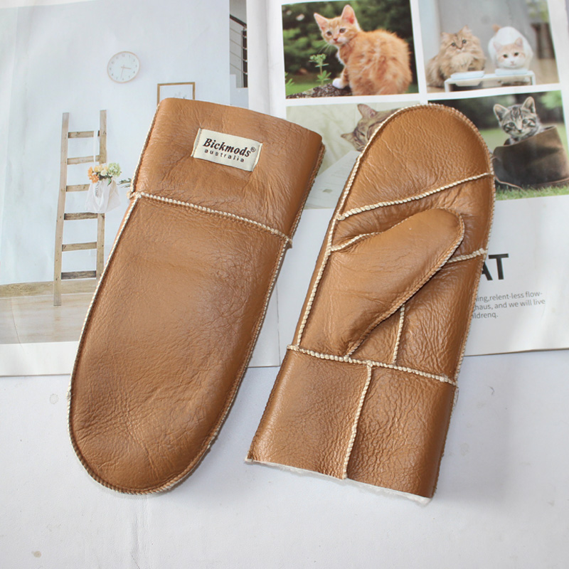 New Leather Women's Fur Gloves - Leather Work Winter Gloves ulasan dan harga