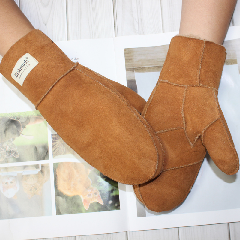 New Leather Women's Fur Gloves - Leather Work Winter Gloves ulasan dan harga