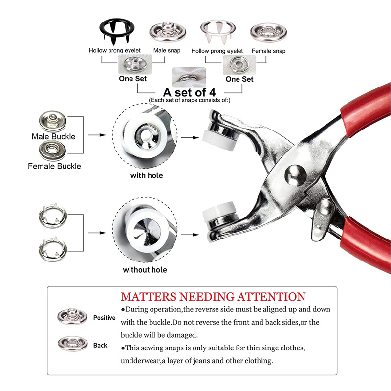 100 Sets Snap Pliers Automatic - Snap Fastener Setter ulasan dan harga
