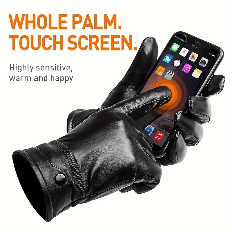 Genuine Sheepskin Leather Men  - Leather Work Winter Gloves ulasan dan harga