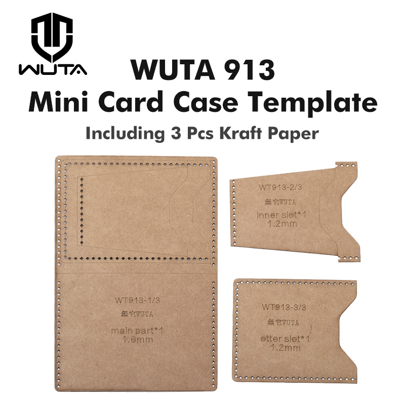 WUTA 913 Mini Card Case Kraft  - Leatherwork Patterns ulasan dan harga
