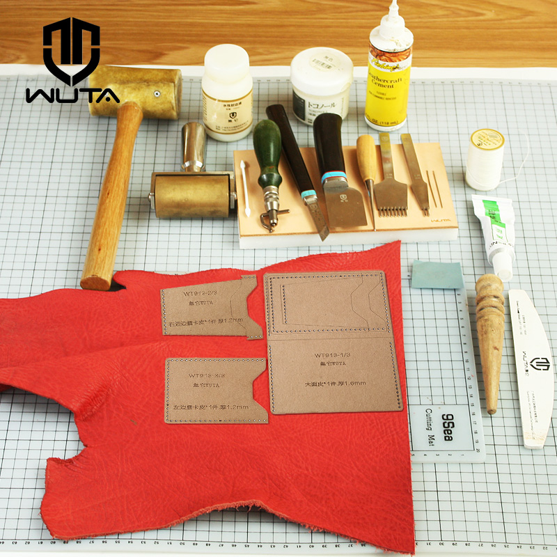 WUTA 913 Mini Card Case Kraft  - Leatherwork Patterns ulasan dan harga