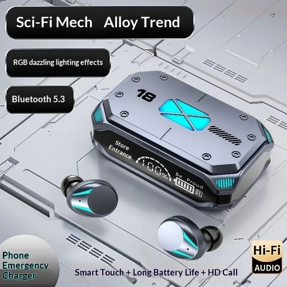 Wireless Earbuds Bluetooth 5.3 - Leveling Leatherworking ulasan dan harga