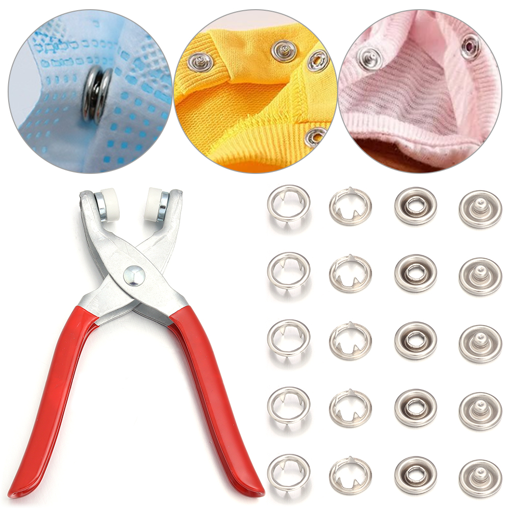 50sets 7.5/9.5/11mm Stainless  - Snap Fastener Setter ulasan dan harga
