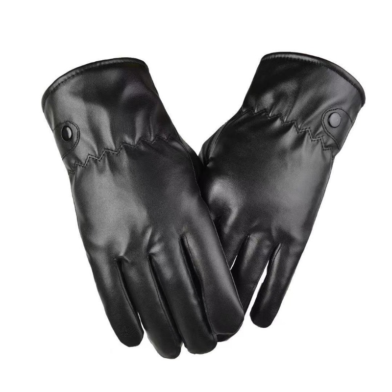 Winter Fashion Black PU Leathe - Leather Work Winter Gloves ulasan dan harga