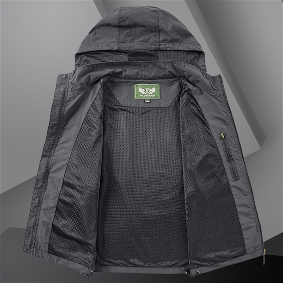 Hooded Vest Men's Multi-Pocket - Leather Work Vest ulasan dan harga