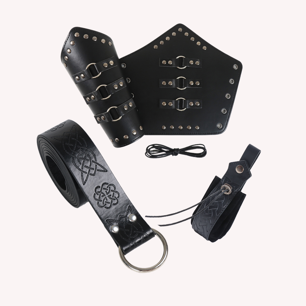 Men Arm Armor PU Leather Medie - Leather Work Vest ulasan dan harga