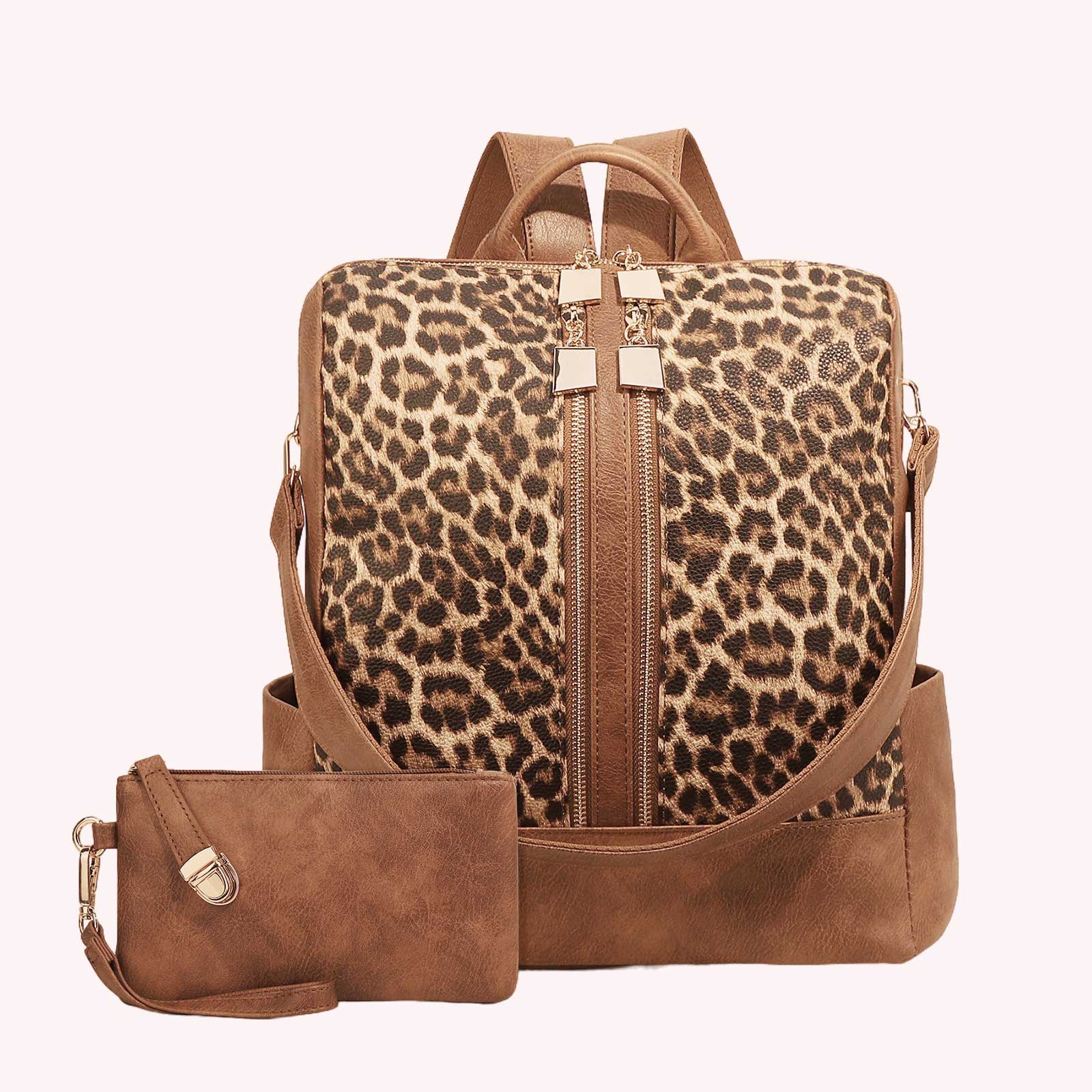 Womens Backpack Purse Leopard  - Leather Work Womens Backpack ulasan dan harga