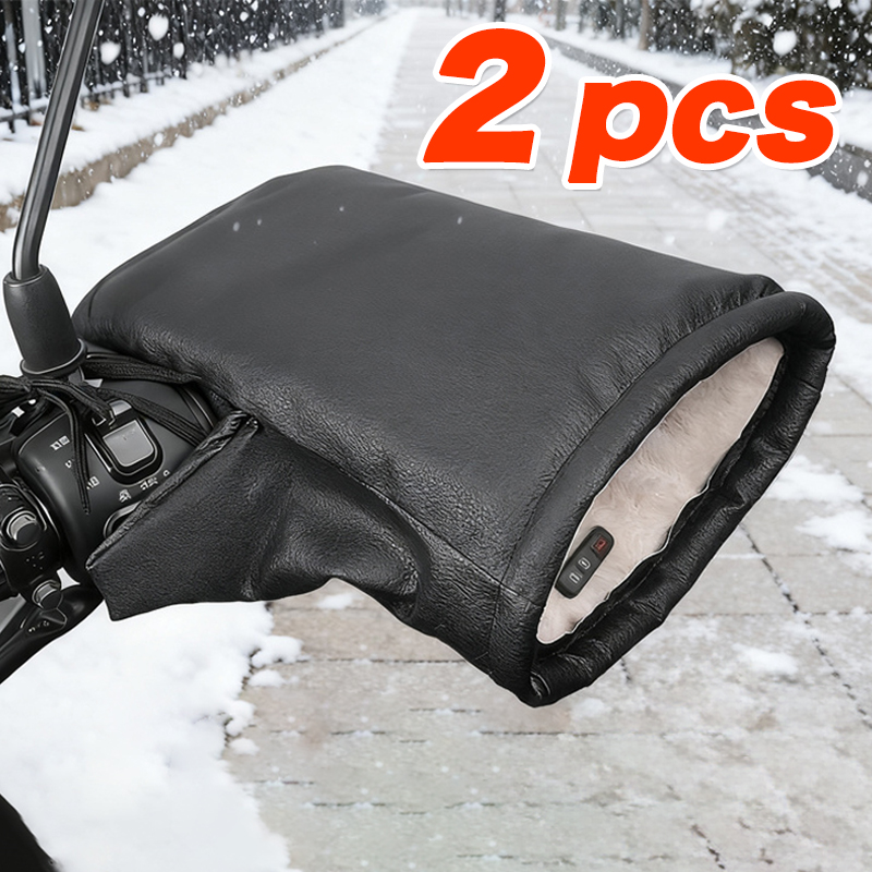 Motorcycle Handlebar Muffs Win - Leather Work Winter Gloves ulasan dan harga