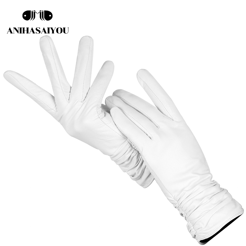 Fashion Comfort White Gloves H - Leather Work Winter Gloves ulasan dan harga