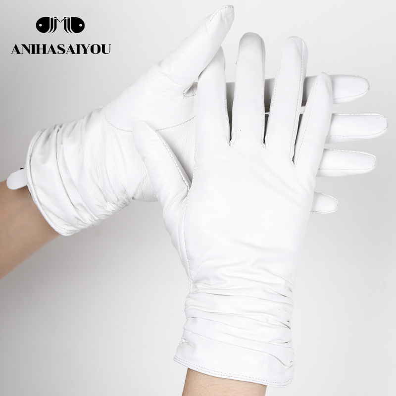 Fashion Comfort White Gloves H - Leather Work Winter Gloves ulasan dan harga