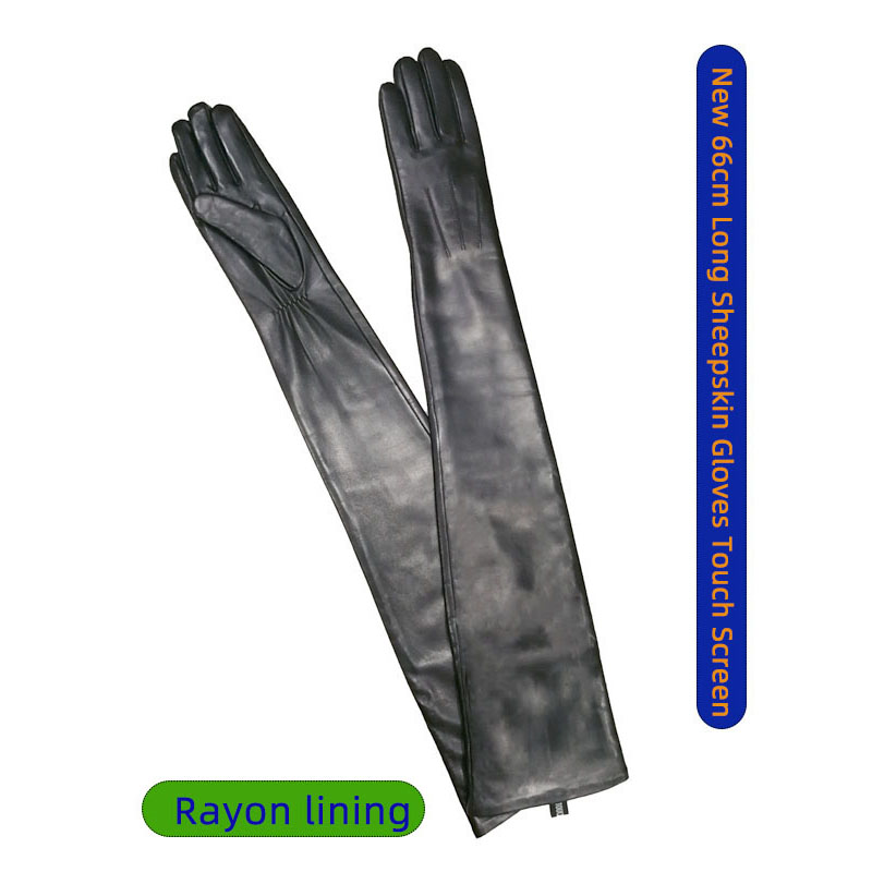 Women's Long Sheepskin Gloves  - Leather Work Winter Gloves ulasan dan harga