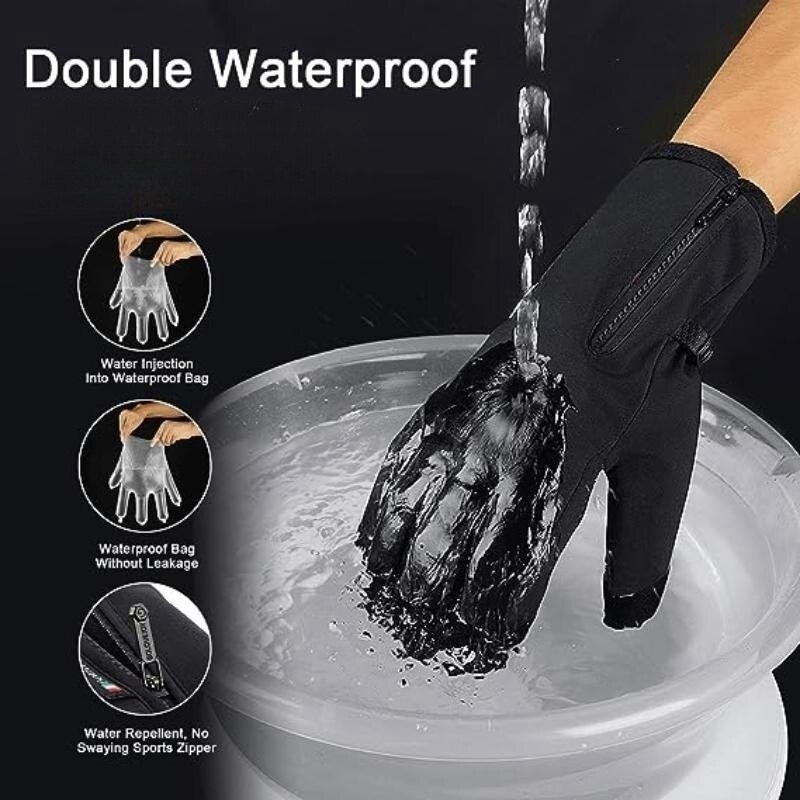 Winter Warm Gloves Men Women T - Leather Work Winter Gloves ulasan dan harga