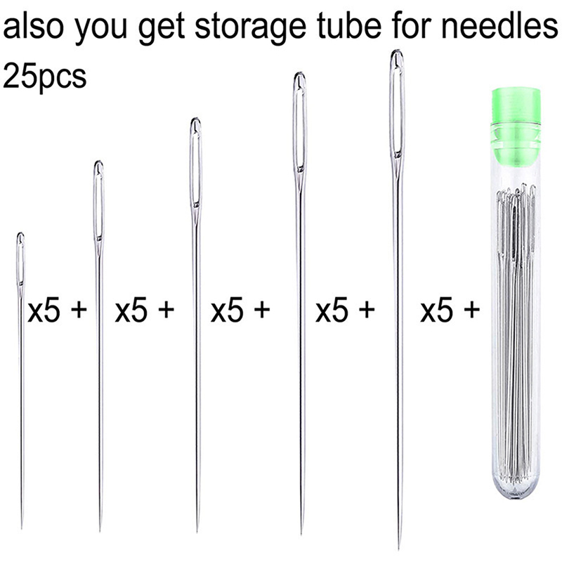 25 Pcs Large Eye Stitching Nee - Leatherwork Needles ulasan dan harga