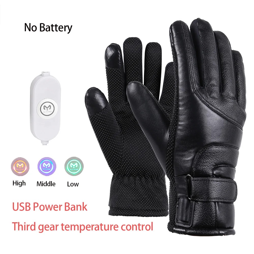 Men Women Electric Heated Skii - Leather Work Winter Gloves ulasan dan harga