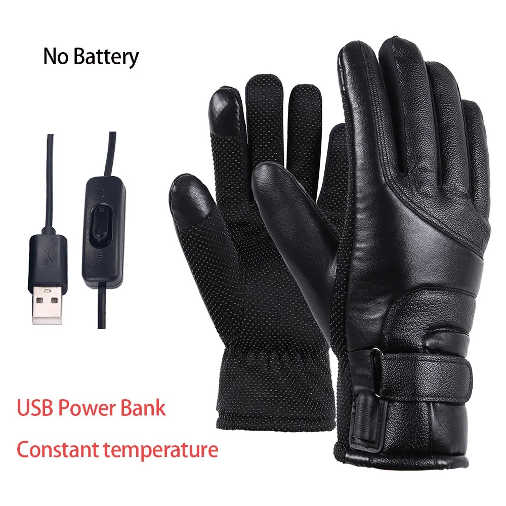 Men Women Electric Heated Skii - Leather Work Winter Gloves ulasan dan harga