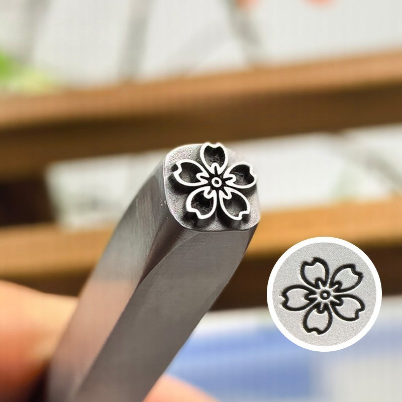 5/7mm Flower Pattern Metal Sta - Leatherwork Patterns ulasan dan harga