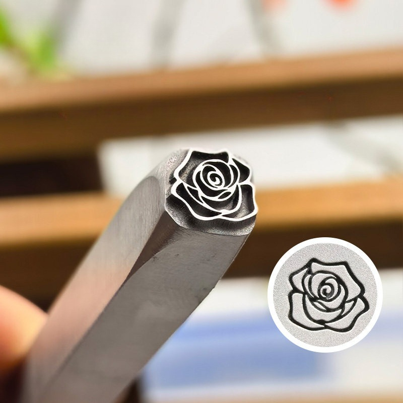 5/7mm Flower Pattern Metal Sta - Leatherwork Patterns ulasan dan harga