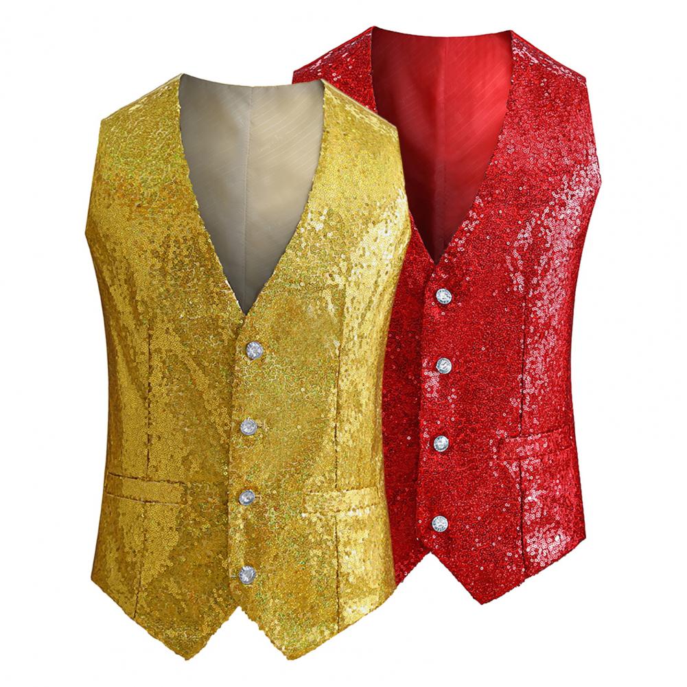 Mens Suit Vests Sequined Tank  - Leather Work Vest ulasan dan harga