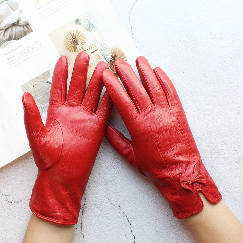 Colorful Leather Gloves Women  - Leather Work Winter Gloves ulasan dan harga