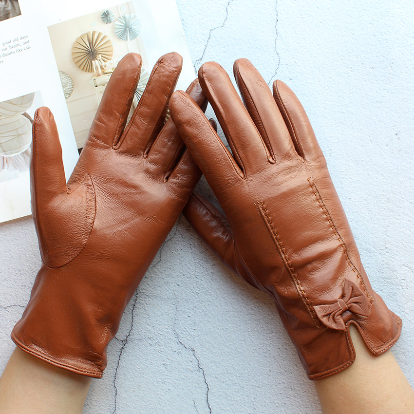 Colorful Leather Gloves Women  - Leather Work Winter Gloves ulasan dan harga