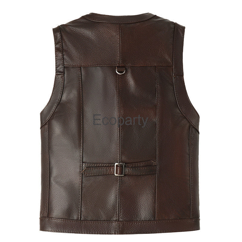 2024 Autumn Winter Leather Ves - Leather Work Vest ulasan dan harga