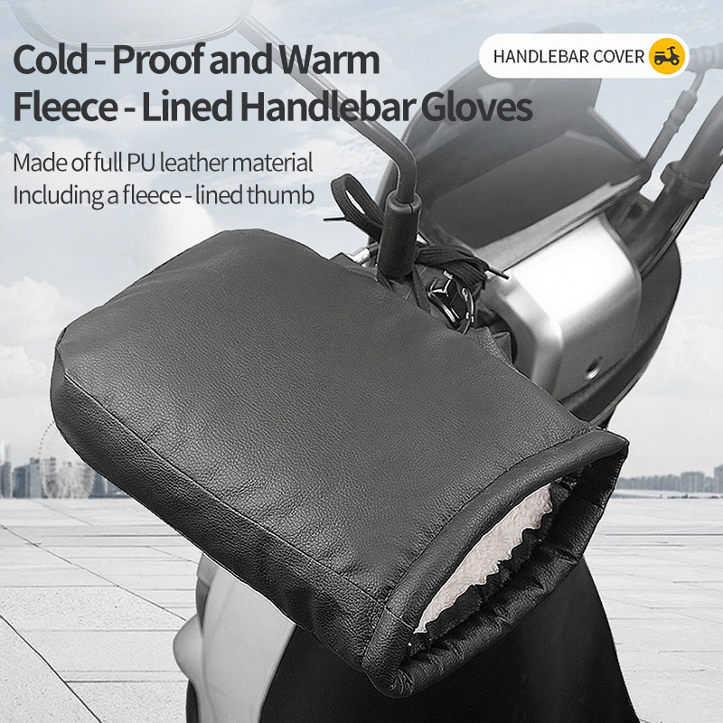 2PCS Winter Electric Bike Glov - Leather Work Winter Gloves ulasan dan harga